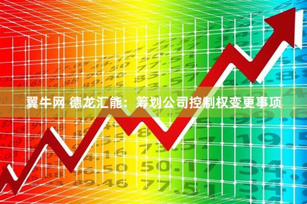 翼牛网 德龙汇能：筹划公司控制权变更事项